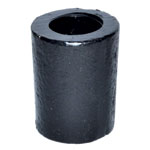 Portavelas con timbre de mesa de hierro fundido negro liso-1 1/4"