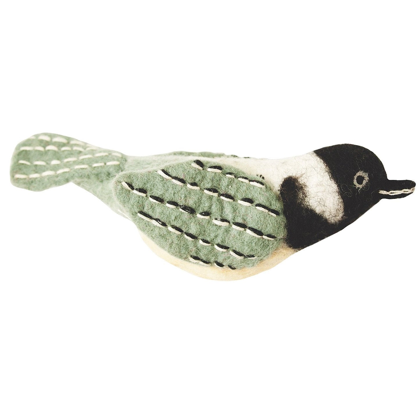 Adorno de jardín de pájaros de fieltro - Chickadee - Lanas salvajes