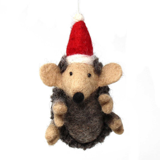 Hand Felted Christmas Ornament: Hedgehog - Global Groove
