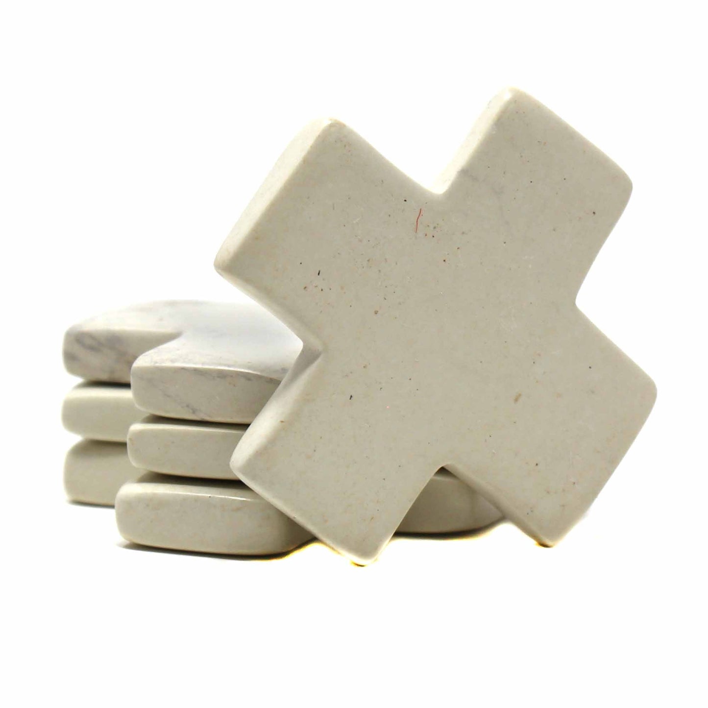 Juego de Tic-Tac-Toe de esteatita tallada a mano