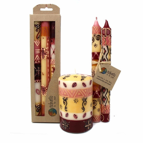 Velas altas pintadas a mano - Par - Halisi Design - Nobunto