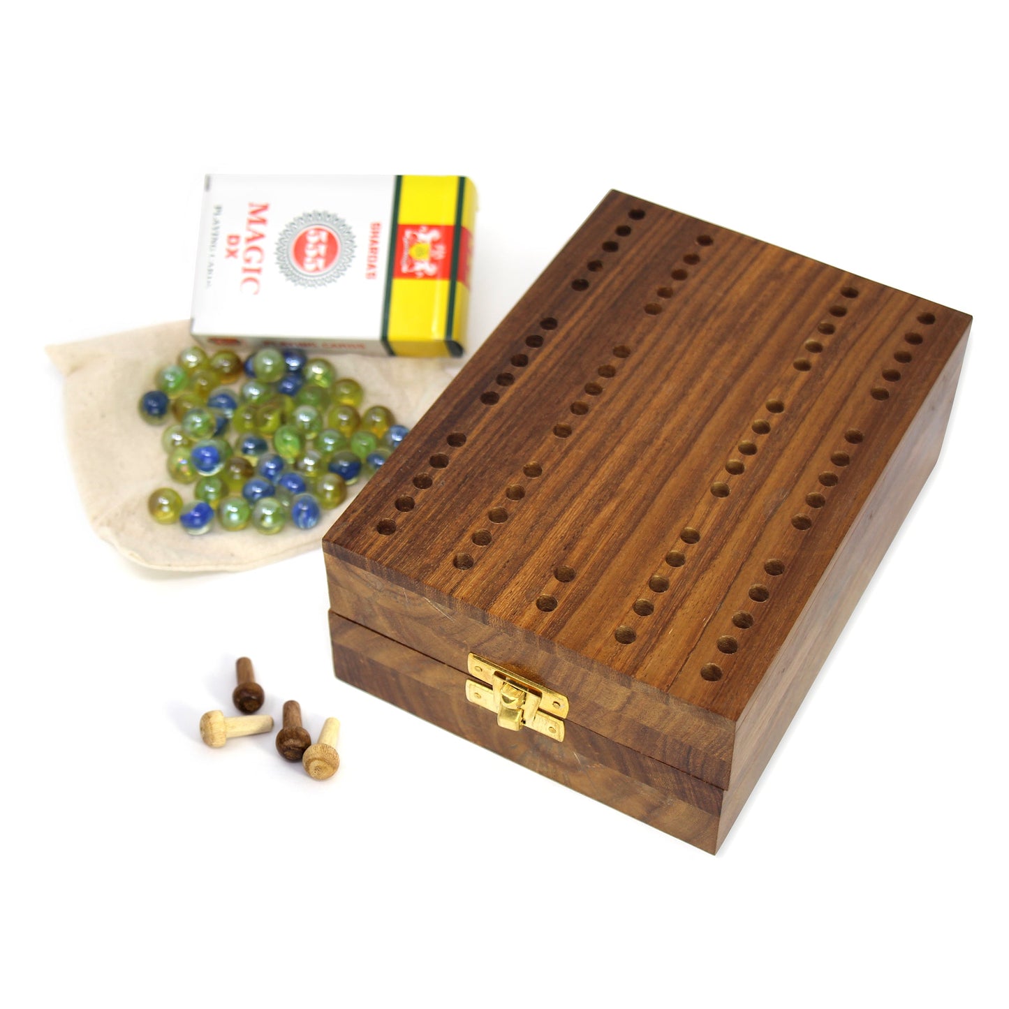 Juego combinado Mancala Cribbage hecho a mano