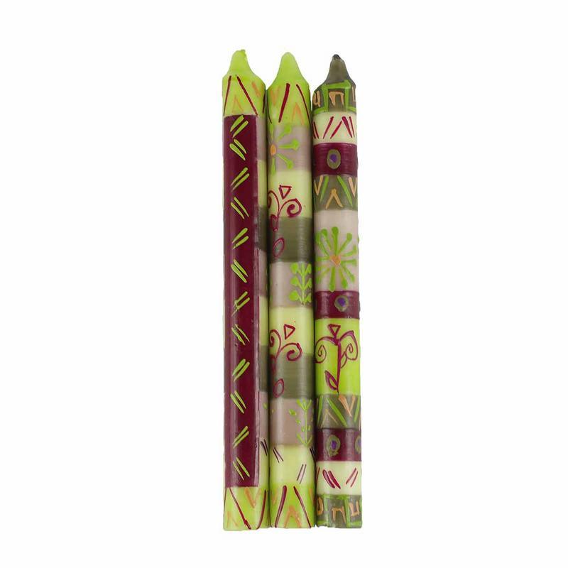 Velas pintadas a mano en diseño Kileo (3 velas) - Nobunto