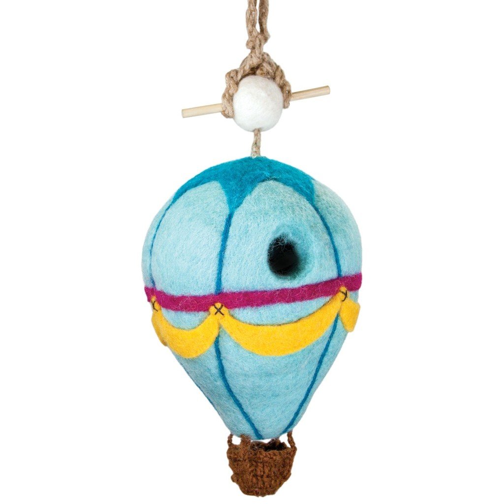 Felt Birdhouse - Globo aerostático - Lanas salvajes