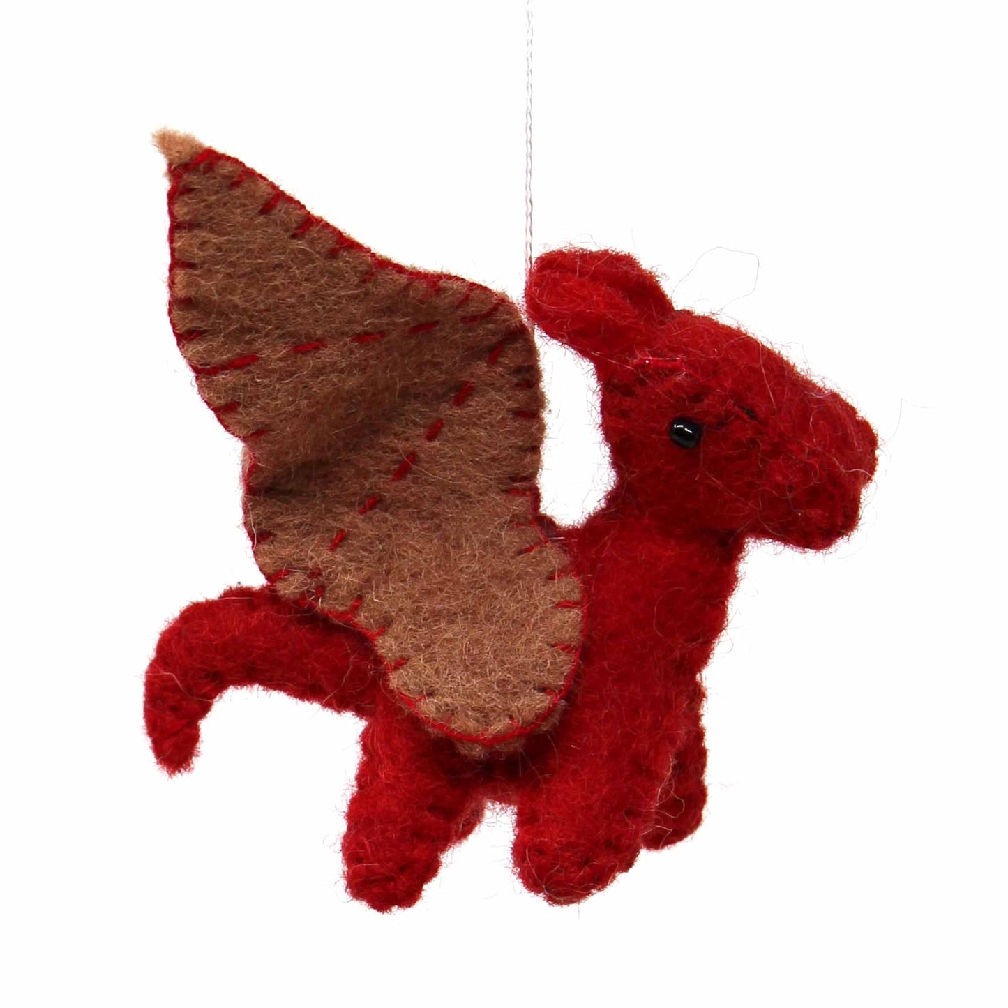 Handmade Colorful Felt Dragon Mobile - Global Groove - Nepal