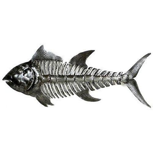 Metal Fish Bones - Recycled Metal Wall Art - Croix des Bouquets