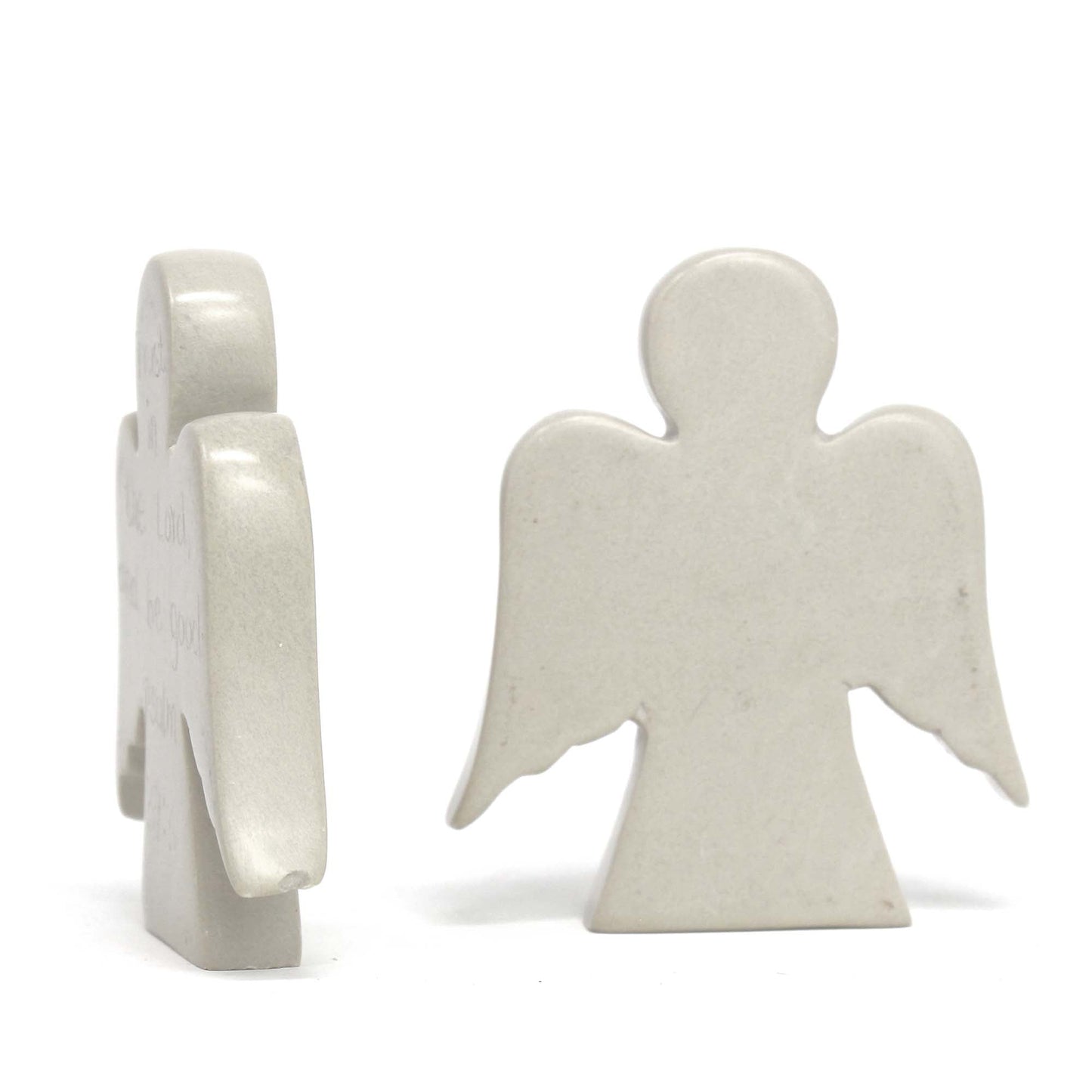 Fichas devocionales de ángel con inscripciones de salmos, juego de 2