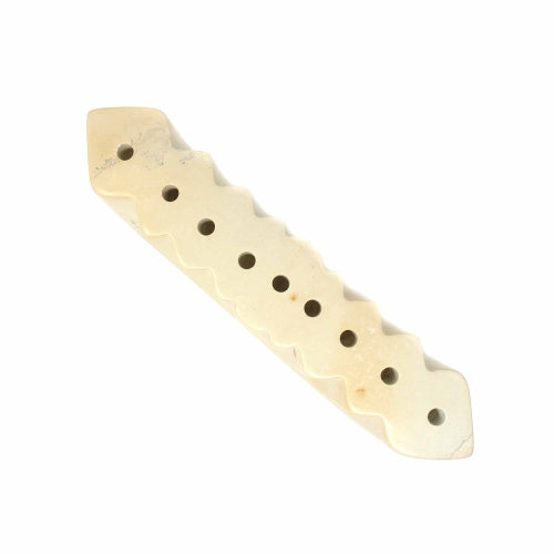 Menorá tallada a mano - Aspecto blanco/mármol- Comercio justo-Smolart